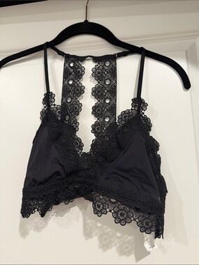 aerie Black Crochet Lace Bralette